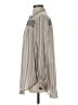 Floreat 100% Rayon Stripes Silver Long Sleeve Blouse Size S - photo 5