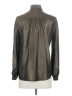 J.Crew Factory Store 100% Polyester Metallic Silver Long Sleeve Blouse Size XS - photo 2