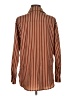 Shein Stripes Brown Long Sleeve Blouse Size M - photo 2