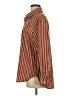 Shein Stripes Brown Long Sleeve Blouse Size M - photo 5