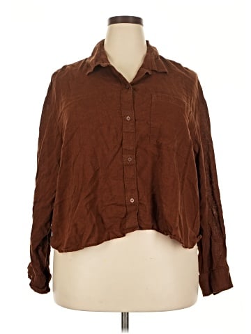 Old Navy 3/4 Sleeve Button-Down Shirt (view 1)