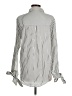 Shilla 100% Cotton Stripes Ivory Long Sleeve Blouse Size M - photo 2