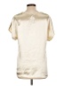 S'edge 100% Polyester Metallic Gold Short Sleeve Blouse Size L - photo 2