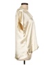 S'edge 100% Polyester Metallic Gold Short Sleeve Blouse Size L - photo 4