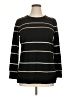 Per Se By Carlisle Stripes Black Pullover Sweater Size XL - photo 1
