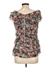 Go International 100% Polyester Pink Short Sleeve Blouse Size L - photo 2
