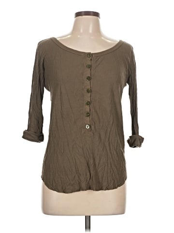 Enza Costa Long Sleeve Henley (view 1)
