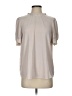 Adrianna Papell Silver Short Sleeve Blouse Size XS - photo 1