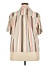 Torrid Stripes Tan Short Sleeve Blouse Size 2X Plus (2) - photo 2