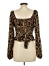 Evolutionary 100% Polyester Gold Long Sleeve Blouse Size L - photo 2
