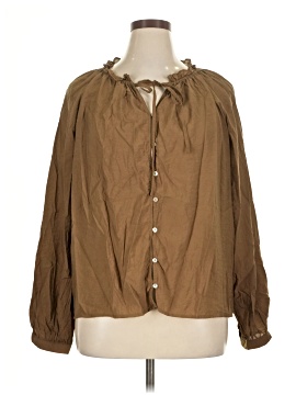 Amber Blue Long Sleeve Blouse