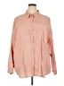 Risen Solid Pink Long Sleeve Button-Down Shirt Size 2X - photo 1