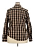Foxcroft Plaid Brown Long Sleeve Button-Down Shirt Size 18 - photo 2