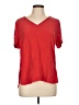Per Se By Carlisle Red Short Sleeve Blouse Size L - photo 1