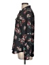 Ann Taylor LOFT 100% Polyester Floral Black Long Sleeve Blouse Size M - photo 5