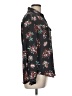 Ann Taylor LOFT 100% Polyester Floral Black Long Sleeve Blouse Size M - photo 4