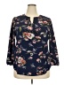 Fun2Fun Blue 3/4 Sleeve Blouse Size XXL - photo 1