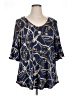 Roommates Blue 3/4 Sleeve Blouse Size 1X - photo 1