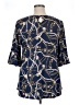 Roommates Blue 3/4 Sleeve Blouse Size 1X - photo 2