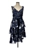 MARCHESA notte 100% Polyester Paisley Blue Cocktail Dress Size 10 - photo 1