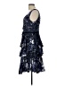 MARCHESA notte 100% Polyester Paisley Blue Cocktail Dress Size 10 - photo 5
