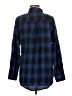 Unbranded 100% Polyester Plaid Blue Long Sleeve Blouse Size M - photo 2