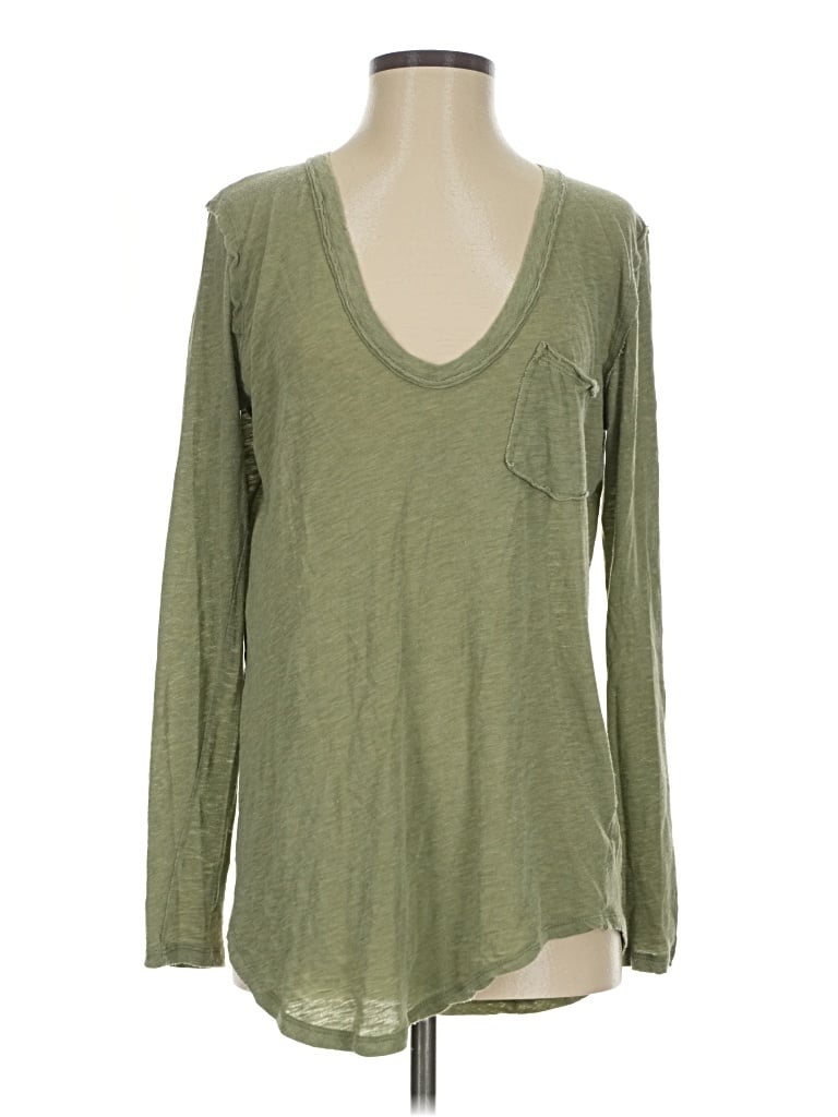 Pre-owned We The Free Long Sleeve T-shirt In Green