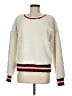 Evereve 100% Polyester Color Block Ivory Pullover Sweater Size M - photo 1