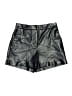 Express 100% Polyester Metallic Silver Shorts Size 2 - photo 1