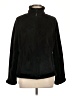Green Tea Solid Black Faux Fur Jacket Size L - photo 1