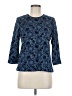 JM Collection Blue 3/4 Sleeve Top Size M - photo 1