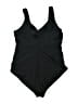 Unbranded Solid Black One Piece Swimsuit Size M (estimated) - photo 2