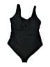 Unbranded Solid Black One Piece Swimsuit Size M (estimated) - photo 1