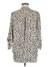 Lush 100% Polyester Animal Print Ivory 3/4 Sleeve Blouse Size M - photo 2