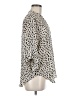 Lush 100% Polyester Animal Print Ivory 3/4 Sleeve Blouse Size M - photo 4