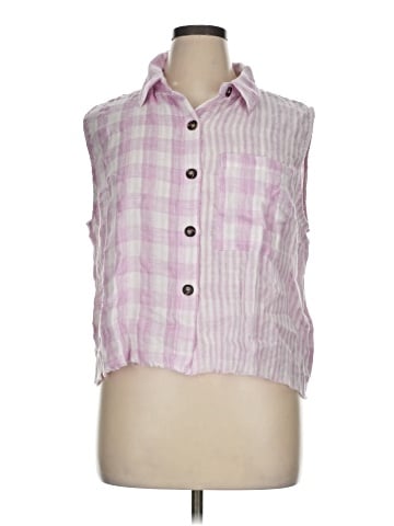 Bibi Sleeveless Button-Down Shirt (view 1)