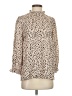 Unbranded 100% Polyester Animal Print Ivory Long Sleeve Blouse Size S - photo 1
