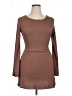 Unbranded Solid Brown Casual Dress Size XL - photo 1