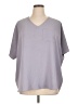 Jodifl Gray Purple Short Sleeve Top Size 1X (estimated) - photo 1