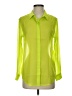 Wildfang 100% Polyester Solid Green Long Sleeve Blouse Size XS - photo 1