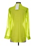 Wildfang 100% Polyester Solid Green Long Sleeve Blouse Size XS - photo 2