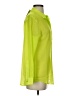 Wildfang 100% Polyester Solid Green Long Sleeve Blouse Size XS - photo 4