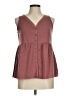 Shein Burgundy Sleeveless Blouse Size 6 - photo 1