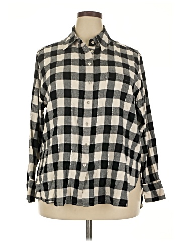 Lane Bryant 3/4 Sleeve Button-Down Shirt (view 1)