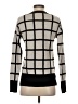 Aqua 100% Cashmere Checkered-gingham Ivory Cashmere Pullover Sweater Size XS - photo 2
