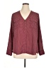 Express Outlet 100% Polyester Burgundy 3/4 Sleeve Blouse Size XL - photo 1