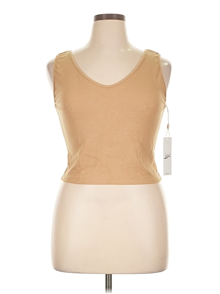 Pre-owned Lezat Sleeveless T-shirt In Tan