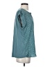 Papermoon 100% Polyester Stars Teal Short Sleeve Blouse Size S - photo 4