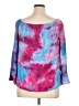 Unbranded Tie-dye Purple 3/4 Sleeve Blouse Size XL - photo 2