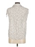 Maurices 100% Rayon Animal Print Ivory Sleeveless Button-Down Shirt Size M - photo 2